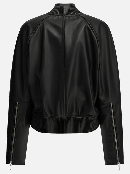 Leather jackets Solid colour Black - Max Mara Sportmax Women | PDP | VIETTI Online Store | 2
