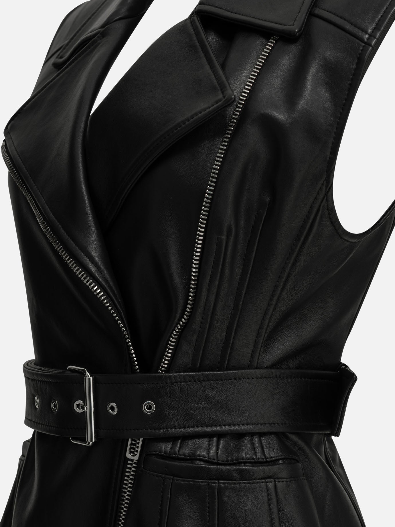 Leather jackets Solid colour Black - Max Mara Sportmax Women | PDP | VIETTI Online Store | Zoom-Modal_4