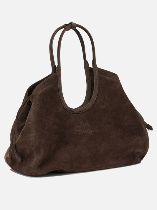 Miu Miu "Ivy" Large Shoulder Bag Brown