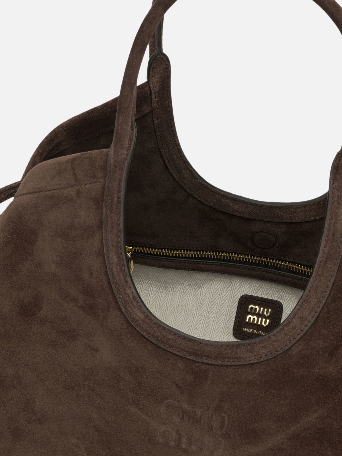 Miu Miu "Ivy" Large Shoulder Bag Brown