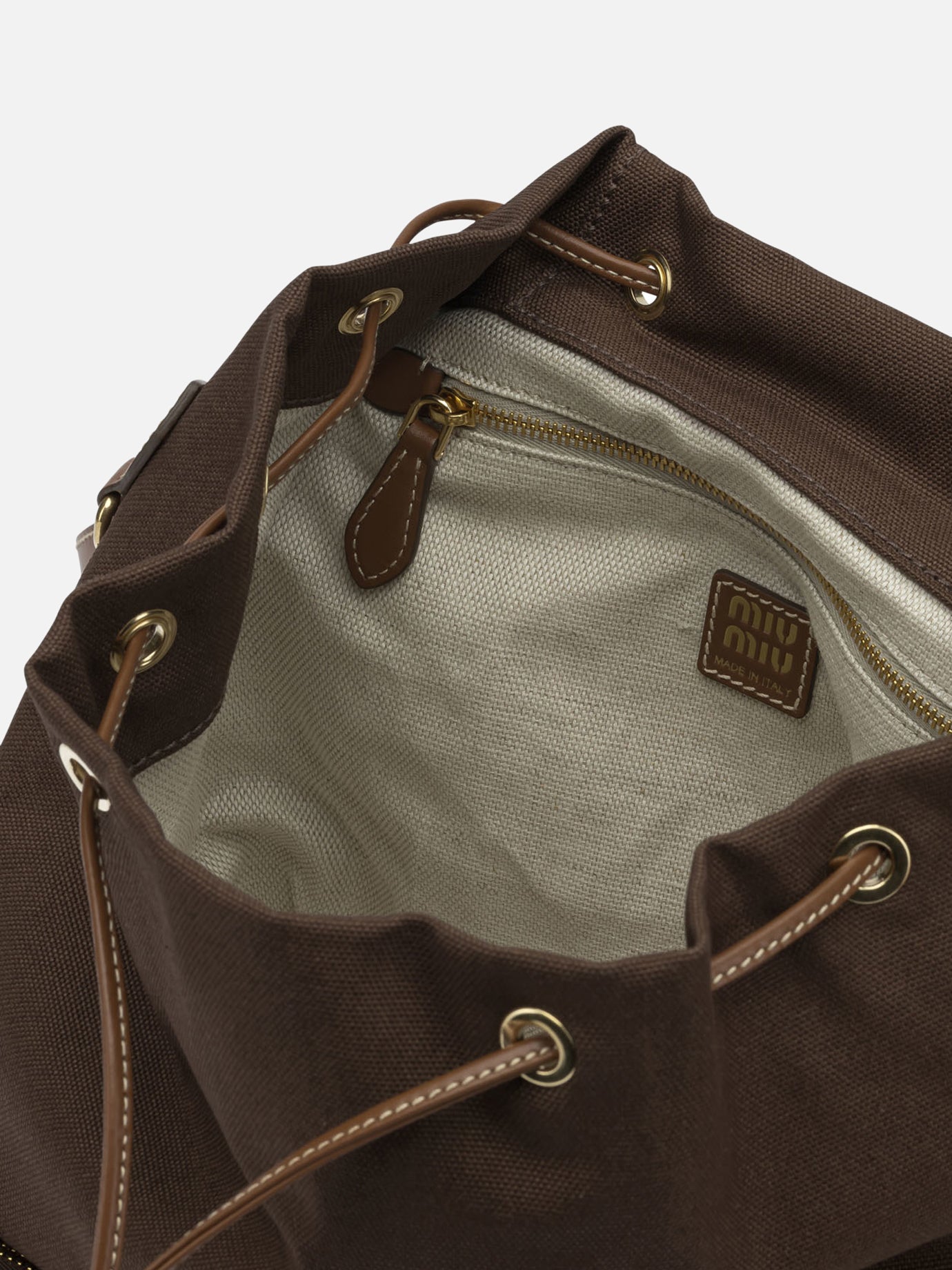 Casual backpacks 5BZ042 Brown - Miu Miu Women | PDP | VIETTI Online Store | Zoom-Modal_5