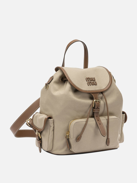 Casual backpacks 5BZ042 Beige - Miu Miu Women | PLP | VIETTI Online Store | 2