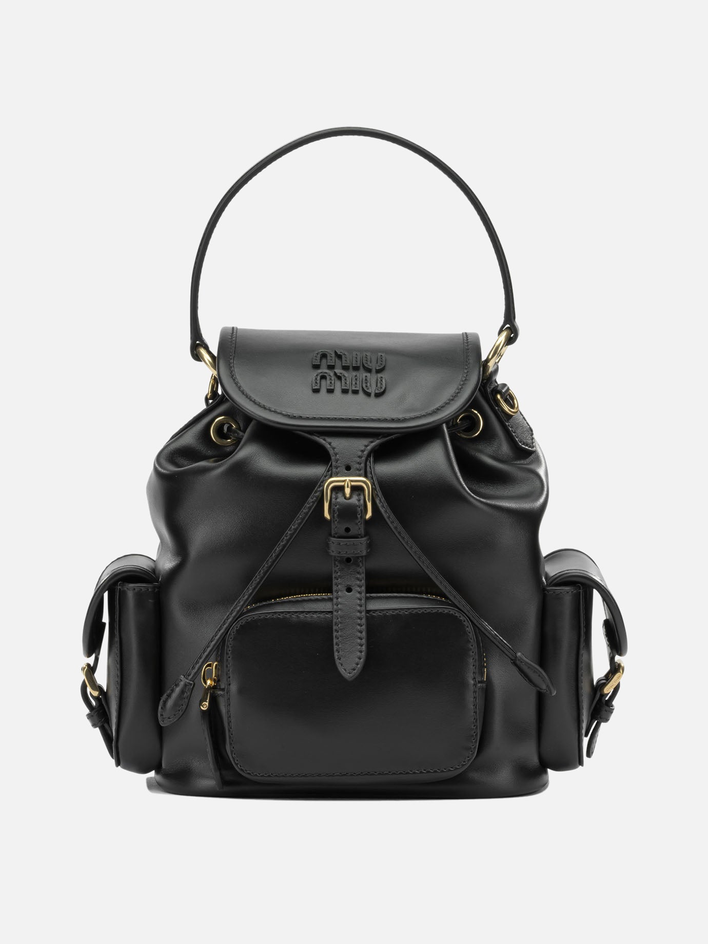 Miu Miu Leather backpack Black - Women