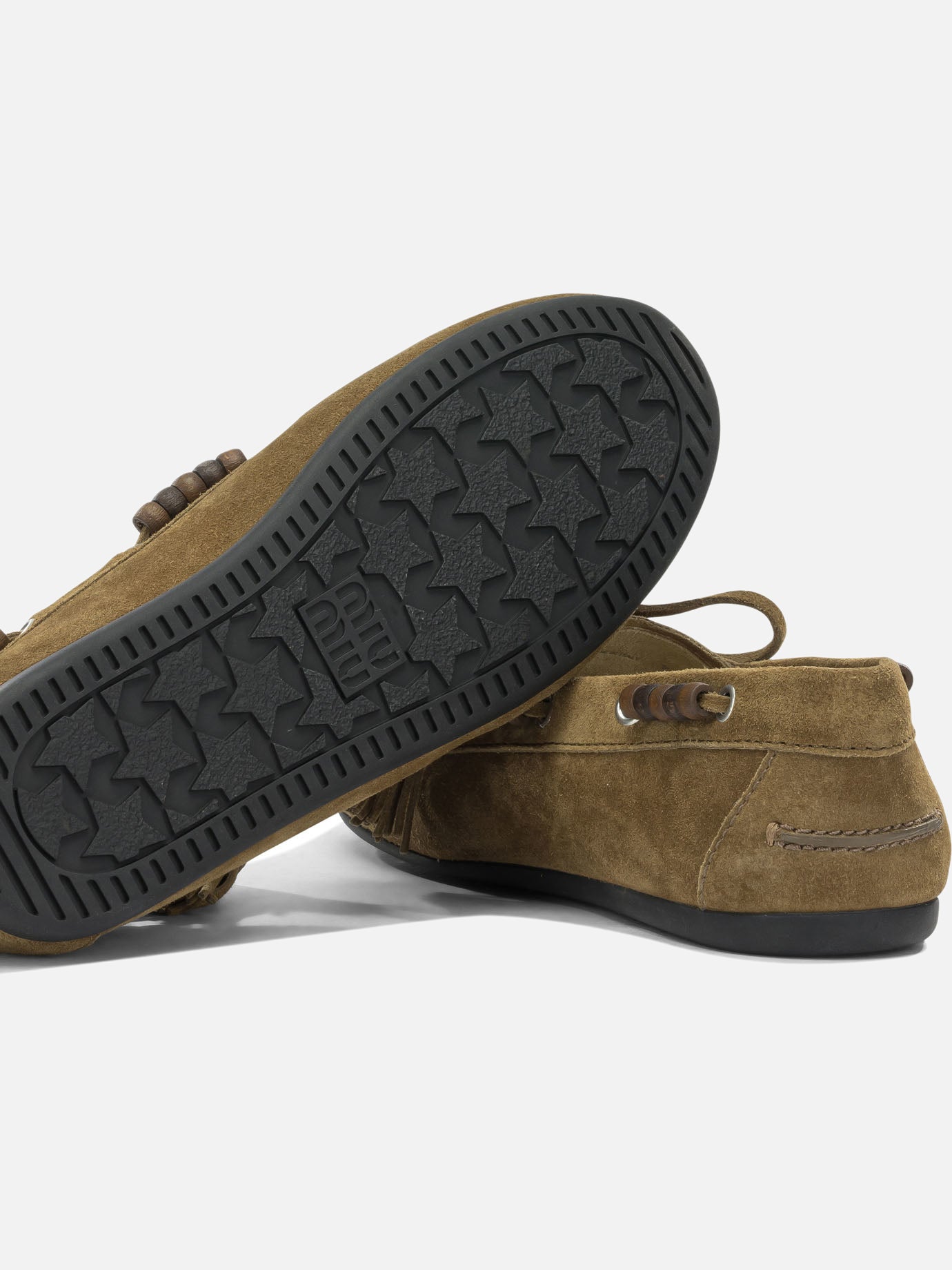 Laced loafers 100% calf leather - 100% rubber Brown - Miu Miu Women | PDP | VIETTI Online Store | Zoom-Modal_5