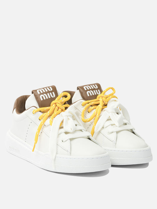 Low top sneakers 100% calf leather White - Miu Miu Women | PLP | VIETTI Online Store | 2