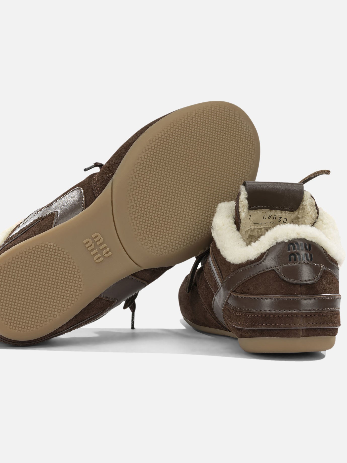 Low top sneakers 100% calf leather - 100% ovis aries Brown - Miu Miu Women | PDP | VIETTI Online Store | Zoom-Modal_5