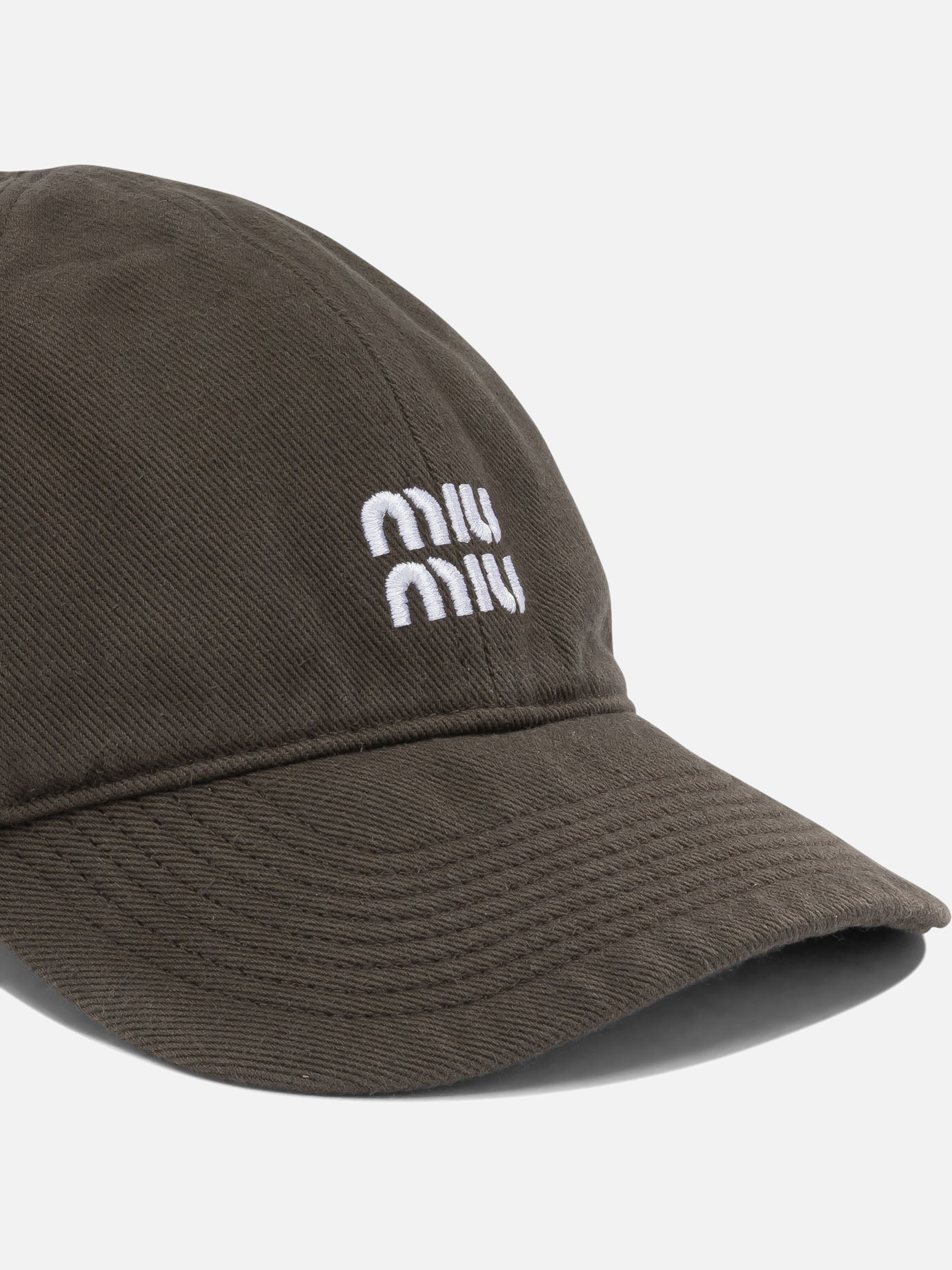 Baseball caps Logo Brown - Miu Miu Women | PDP | VIETTI Online Store | Zoom-Modal_4