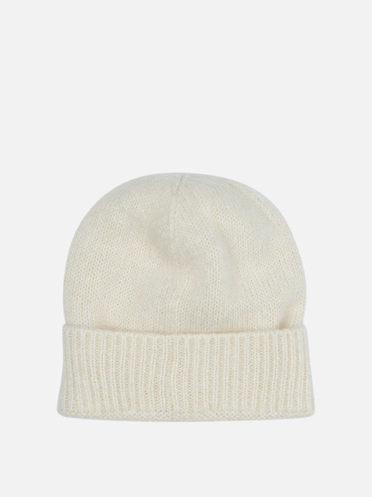 Miu Miu Mohair beanie with logo White
