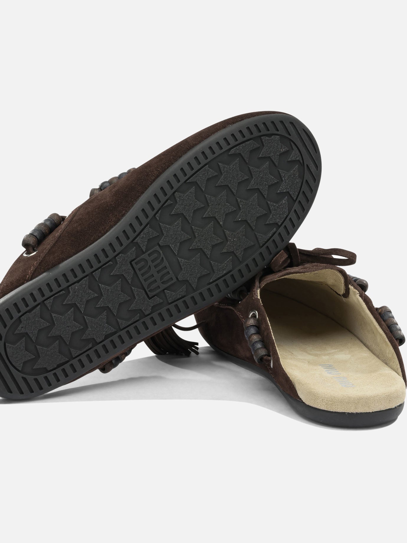 Laced loafers 100% calf leather - 100% rubber Brown - Miu Miu Women | PDP | VIETTI Online Store | Zoom-Modal_5