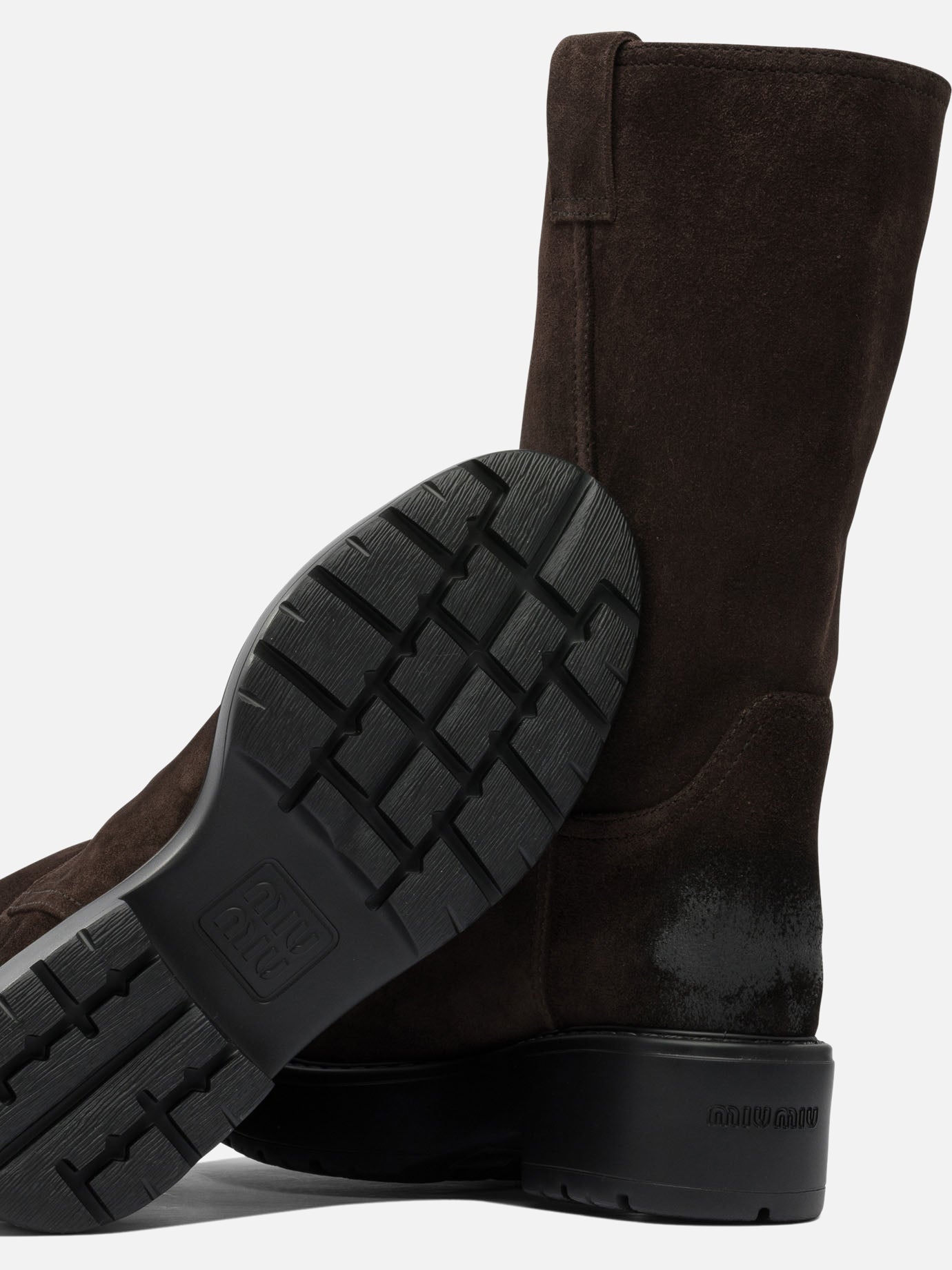 Pull-on boots 100% calf leather - 100% rubber Brown - Miu Miu Women | PDP | VIETTI Online Store | Zoom-Modal_5