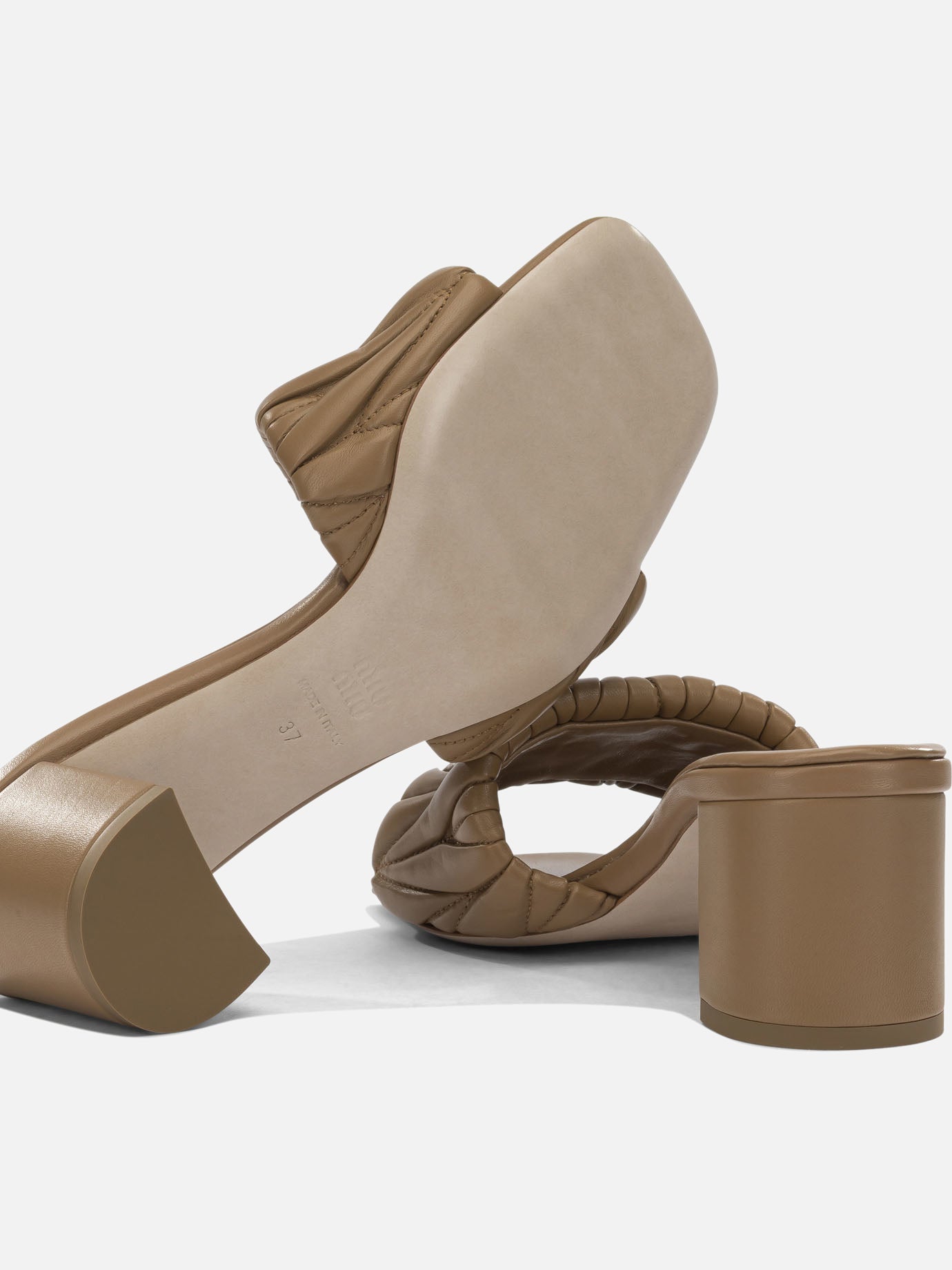 Heeled sandals 100% lamb leather Brown - Miu Miu Women | PDP | VIETTI Online Store | Zoom-Modal_5
