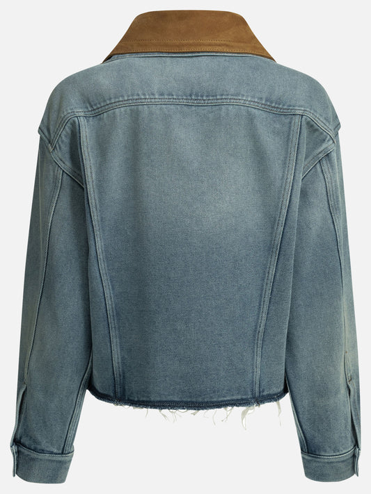 Giacche in denim Logo Azzurro - Miu Miu Donna | PLP | VIETTI Online Store | 2