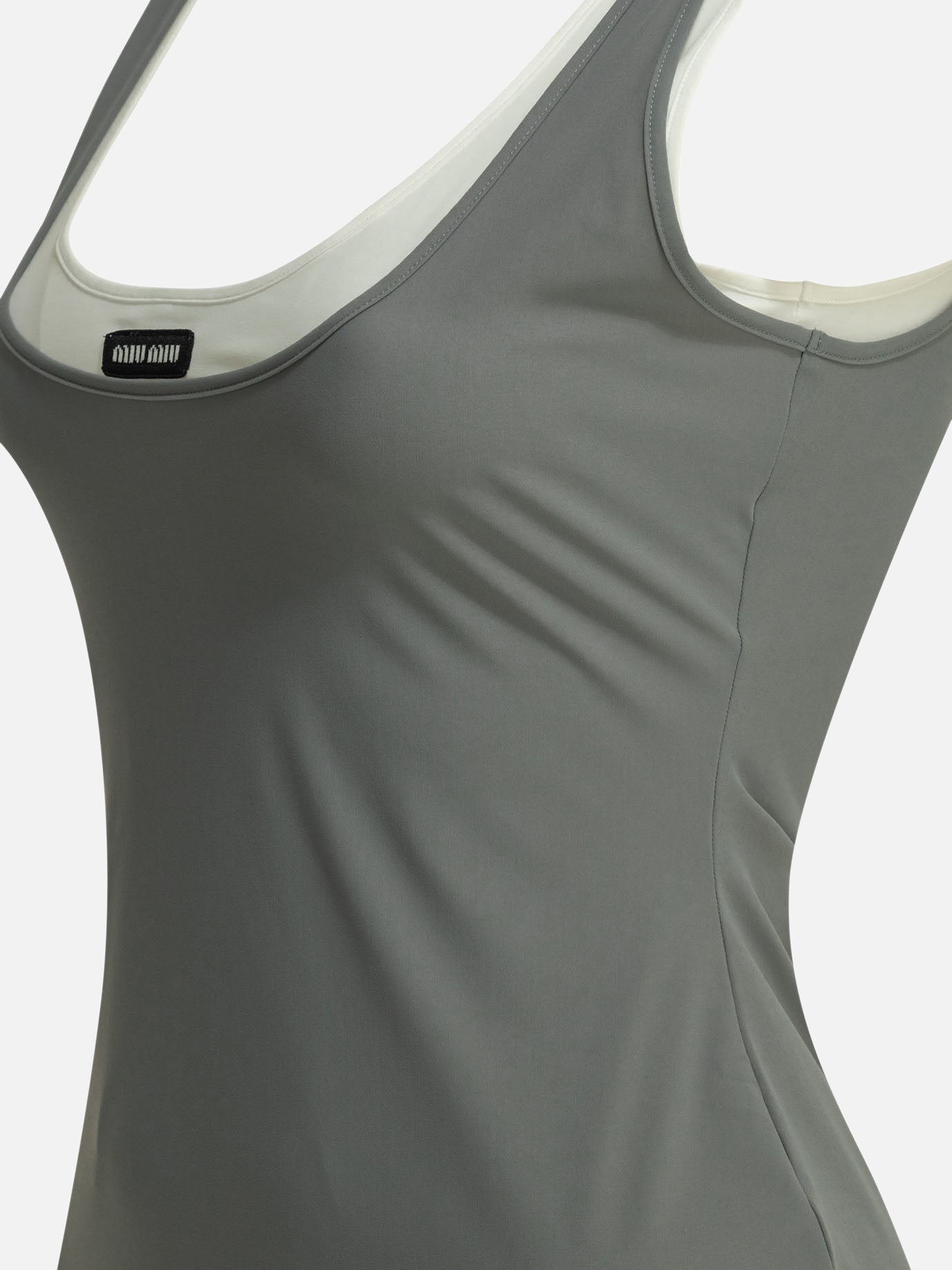 Mini dresses Logo Grey - Miu Miu Women | PDP | VIETTI Online Store | Zoom-Modal_6