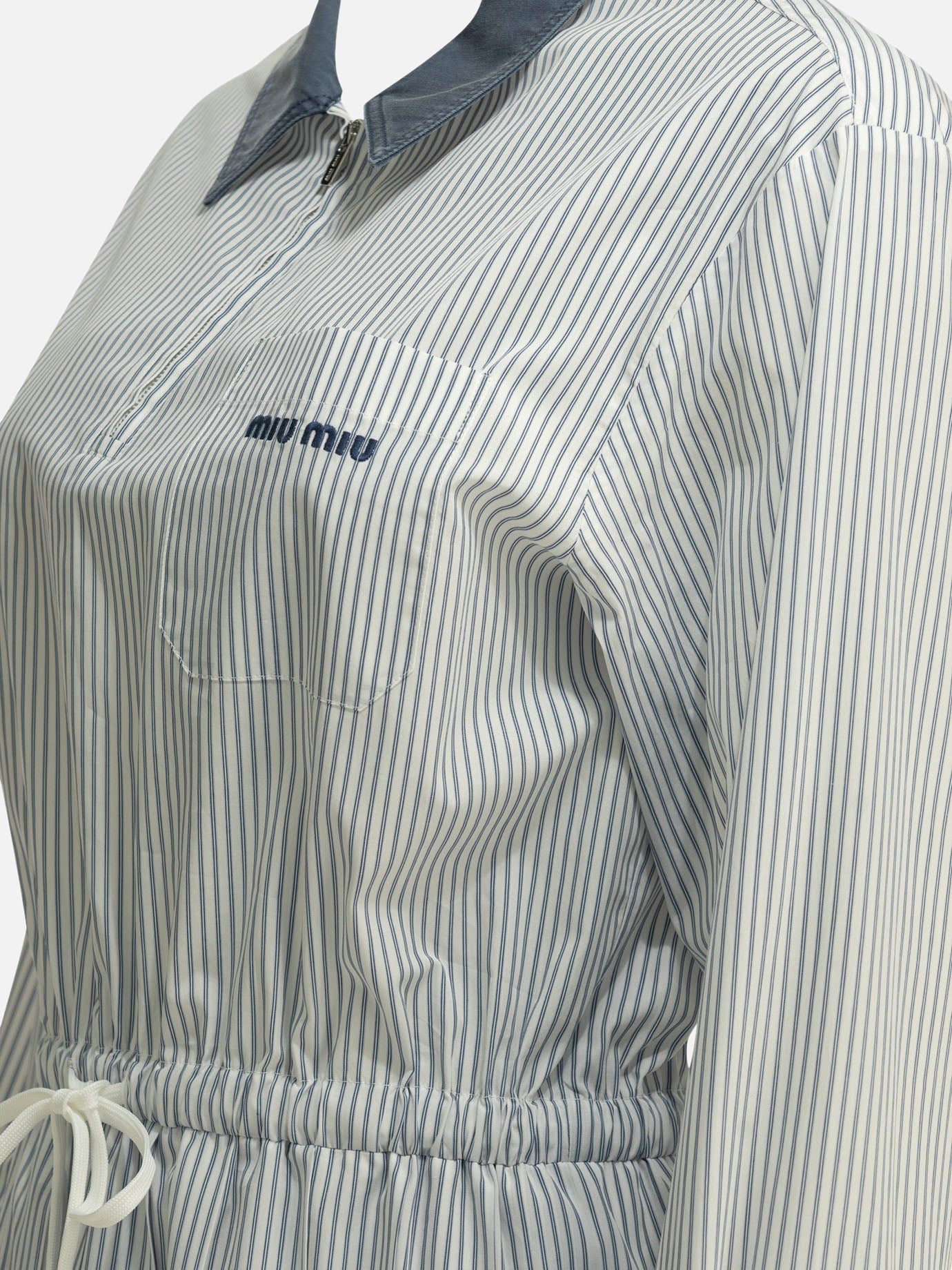 Mini dresses Logo Blue - Miu Miu Women | PDP | VIETTI Online Store | Zoom-Modal_6