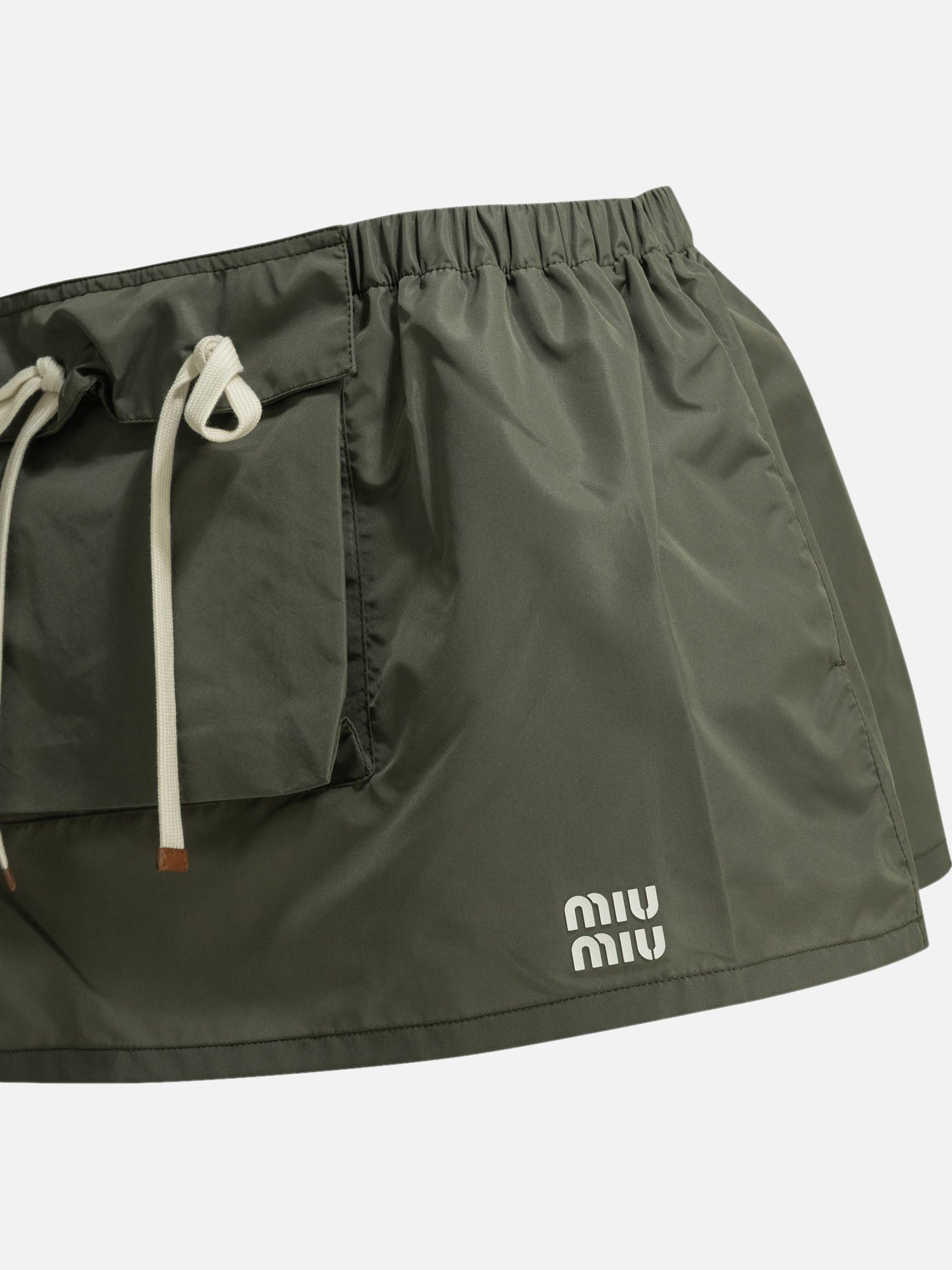 Miniskirts Logo Green - Miu Miu Women | PDP | VIETTI Online Store | Zoom-Modal_4