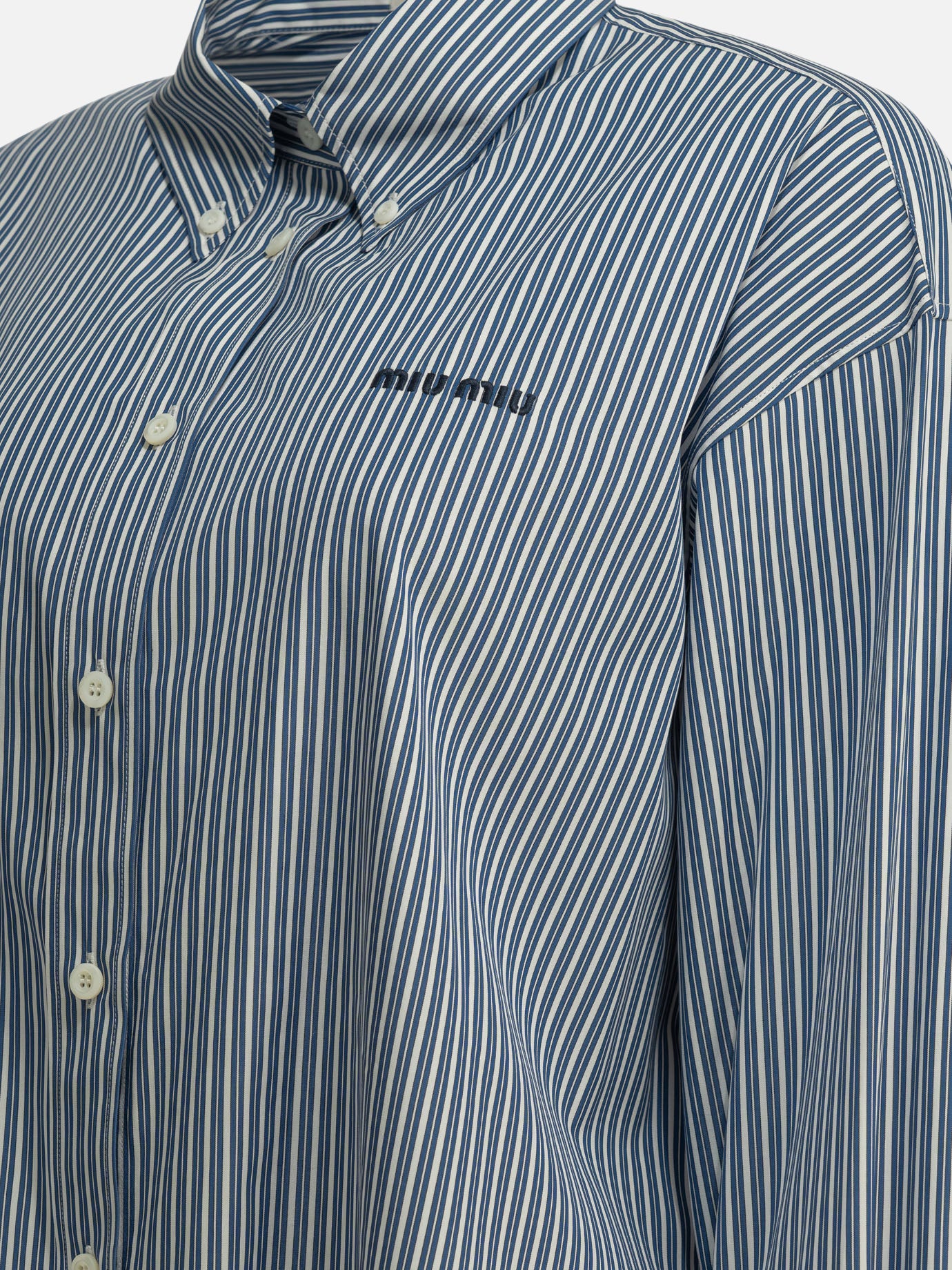 Casual shirts Logo Blue - Miu Miu Women | PDP | VIETTI Online Store | Zoom-Modal_6