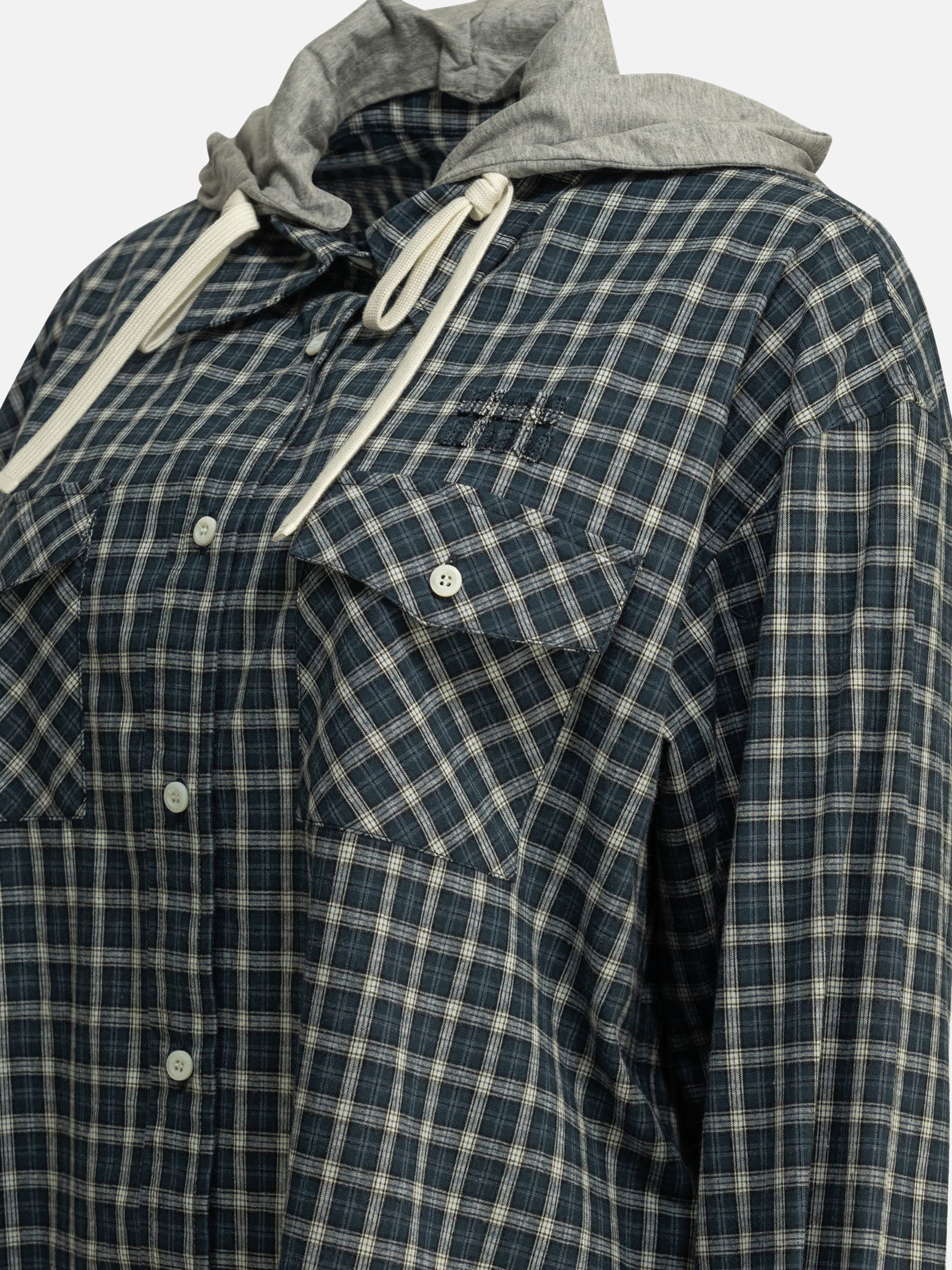 Camicie casual Check Blu - Miu Miu Donna | PDP | VIETTI Online Store | Zoom-Modal_4