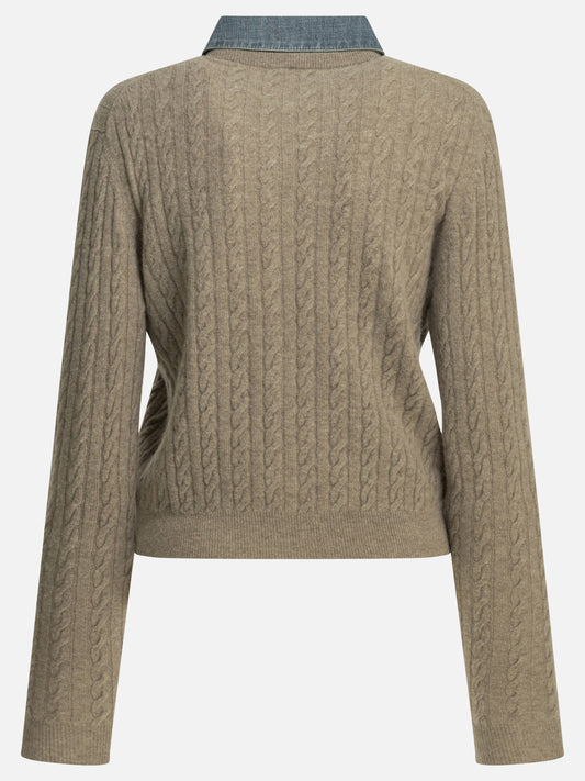 Polo sweater Logo Beige - Miu Miu Women | PLP | VIETTI Online Store | 2