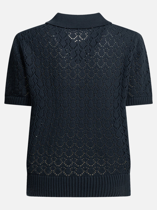 Polo shirts with buttons Logo Blue - Miu Miu Women | PLP | VIETTI Online Store | 2
