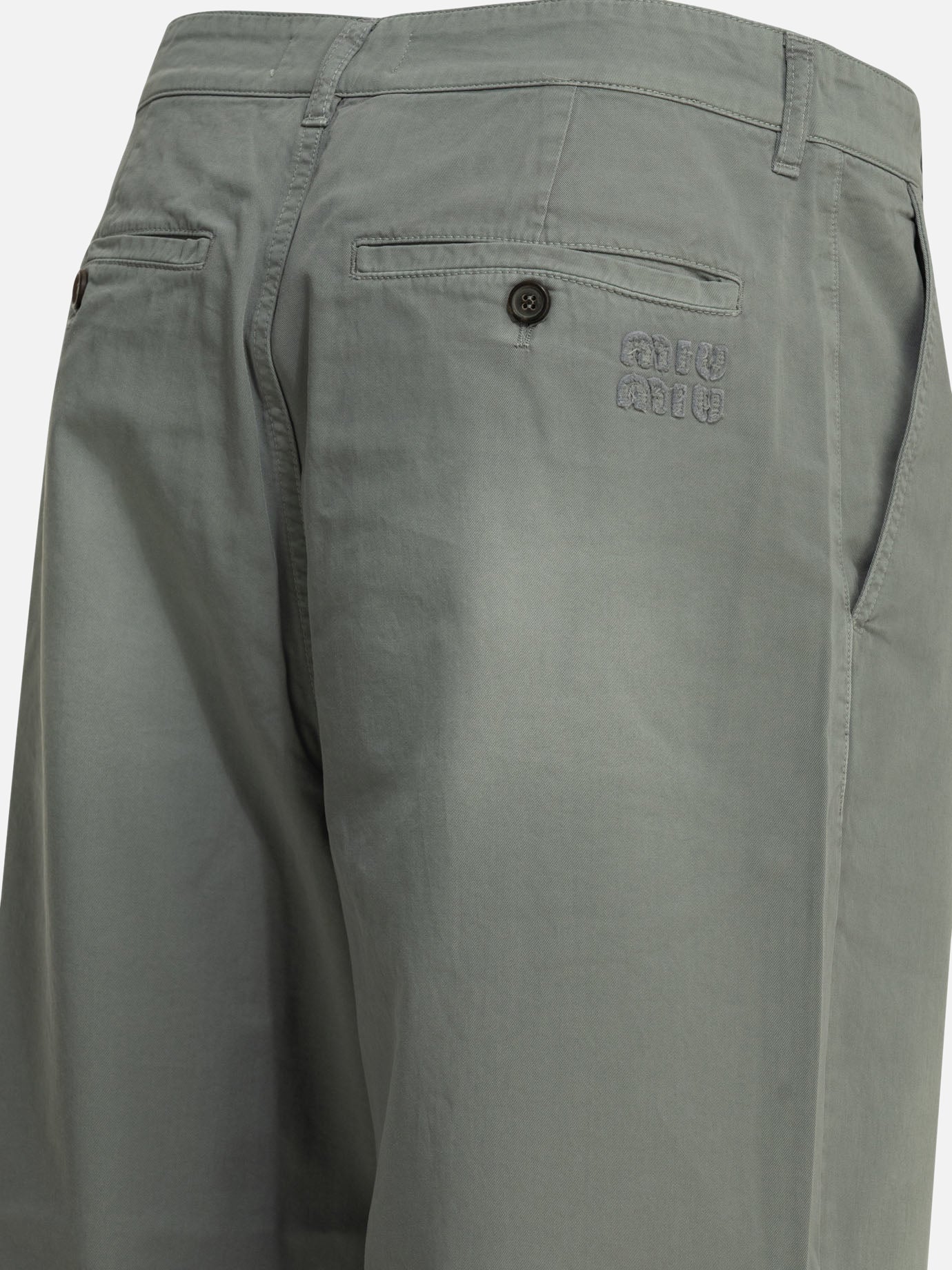 Leisure trousers Logo Grey - Miu Miu Women | PDP | VIETTI Online Store | Zoom-Modal_4