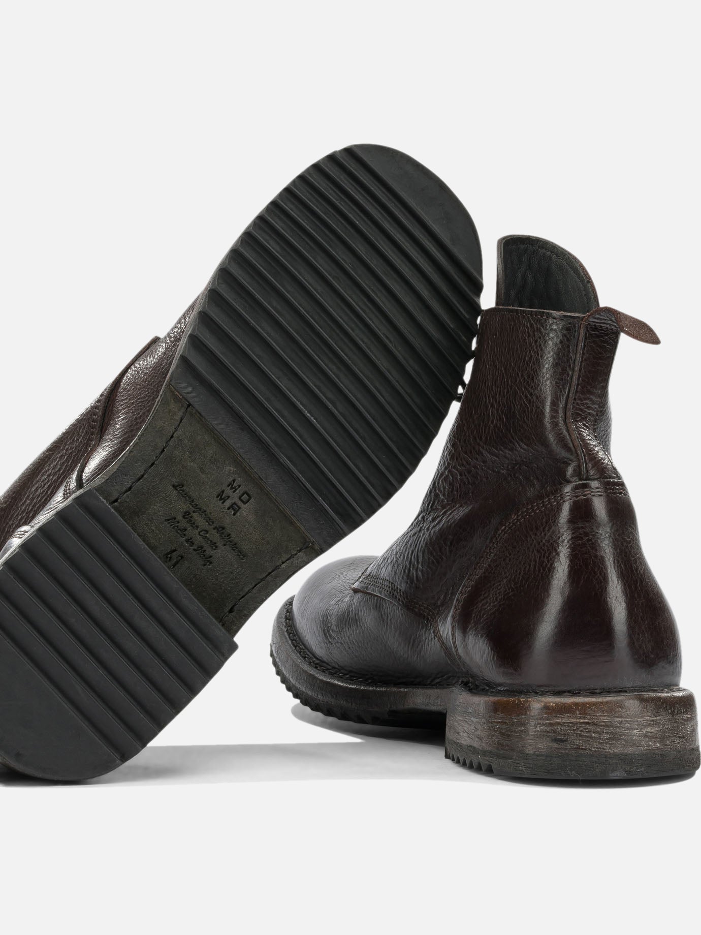 Lace-up boots 100 % calf leather - 70% calf leather 30% rubber Brown - Moma Men | PDP | VIETTI Online Store | Zoom-Modal_5