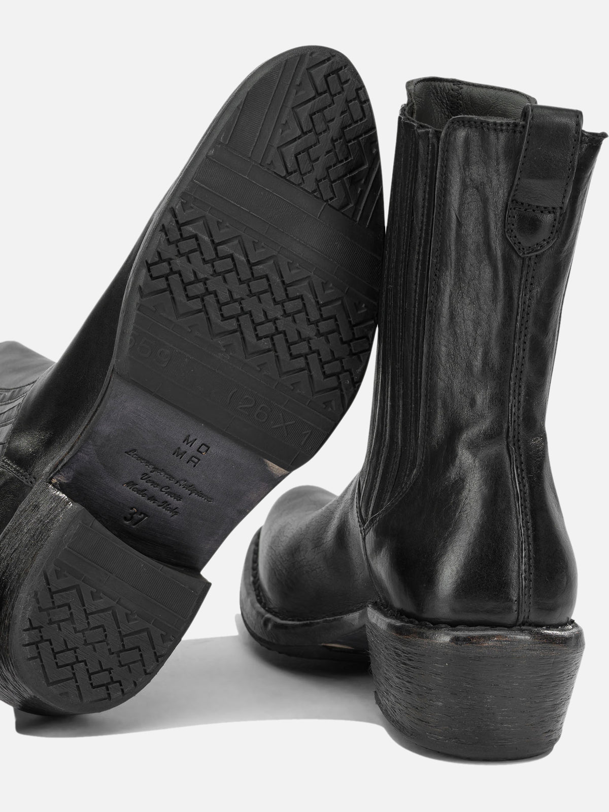 Moma "Dallas 50mm" cowboy boots Black