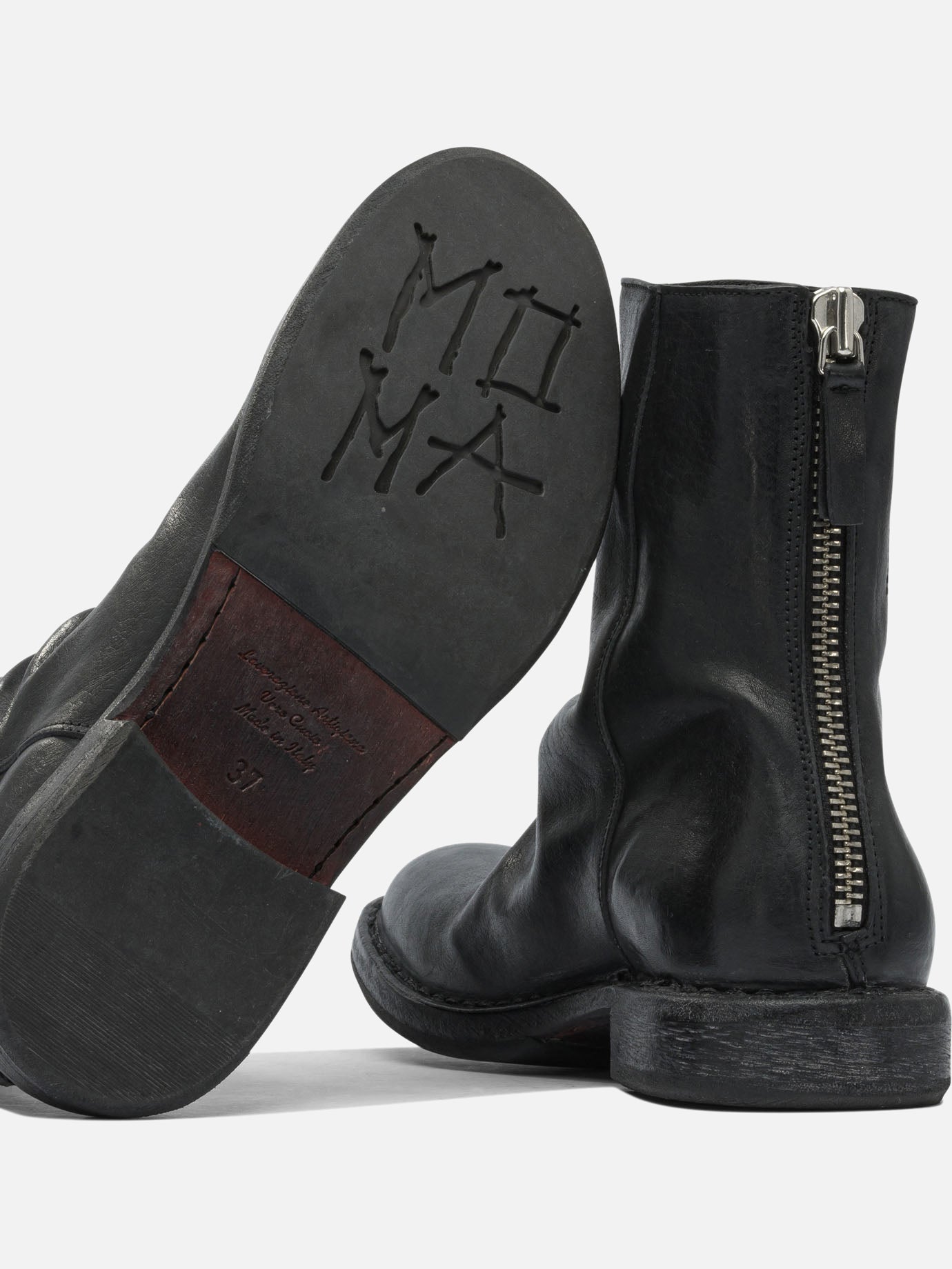 Zipped boots 100% leather - 80% rubber 20% leather Black - Moma Women | PDP | VIETTI Online Store | Zoom-Modal_5