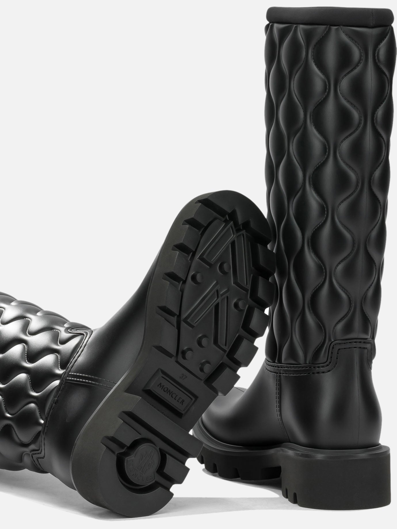 Rain boots 100% polyvinylchloride -100% polyvinylchloride Black - Moncler Women | PDP | VIETTI Online Store | Zoom-Modal_5