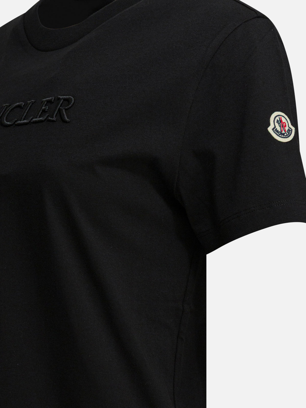 Moncler Crewneck T-shirt with logo Black