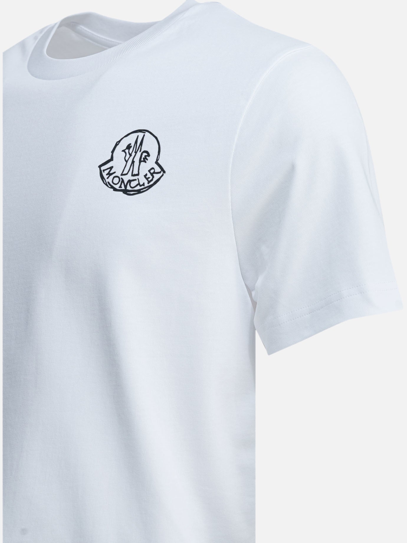 Crewneck t-shirts Logo White - Moncler Men | PDP | VIETTI Online Store | Zoom-Modal_6