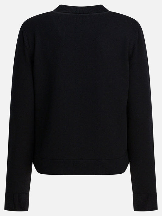 Moncler Padded wool cardigan Black