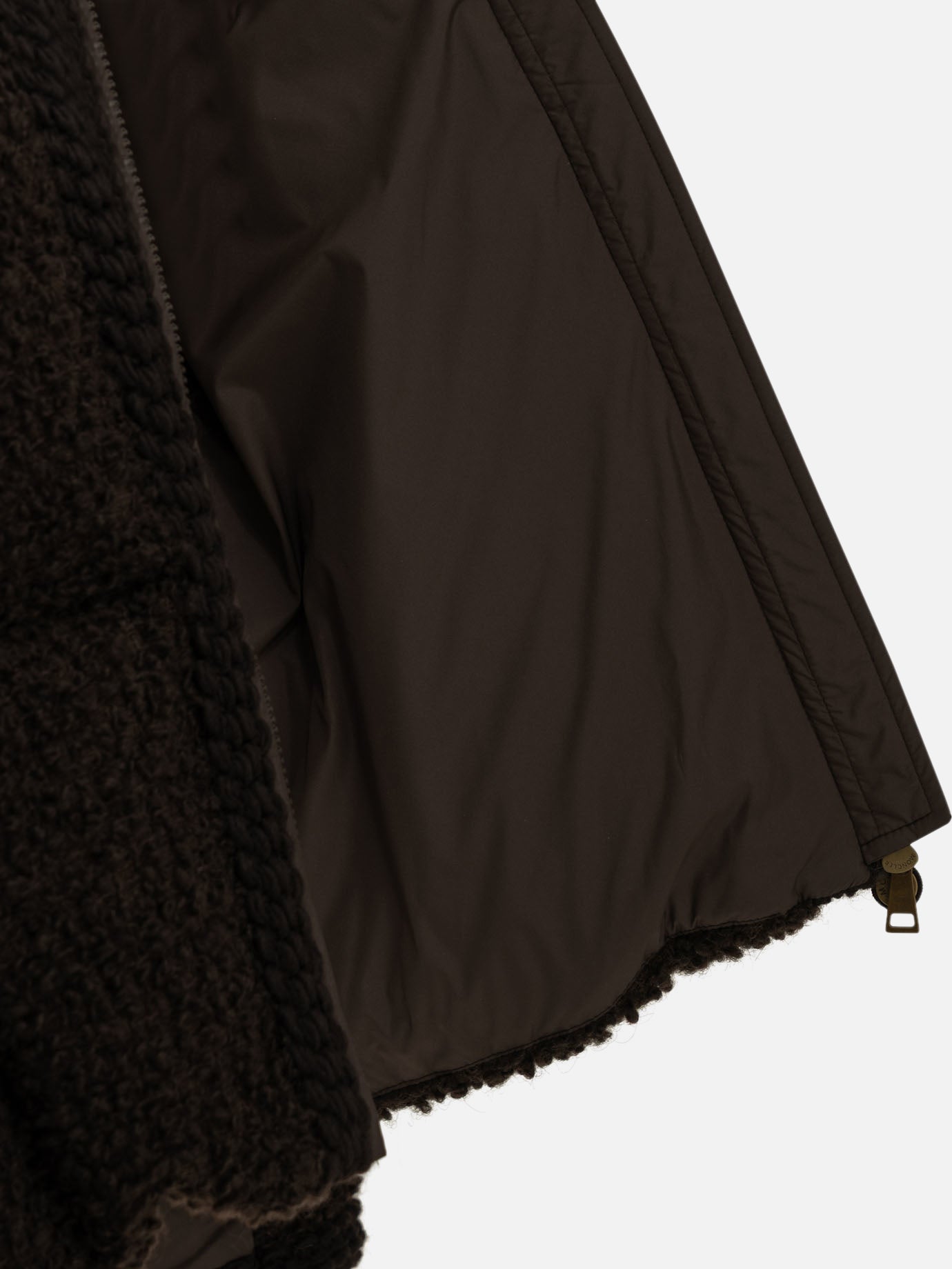 Moncler "Cristallin" Short Down Jacket Brown