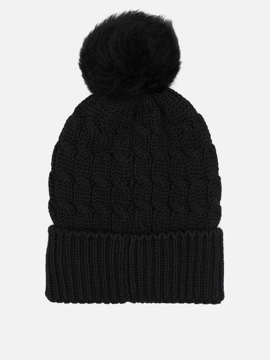 Moncler Grenoble Wool beanie with logo Black
