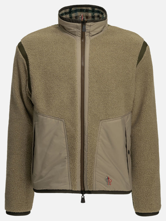 Moncler Grenoble Reversible fleece jacket Beige