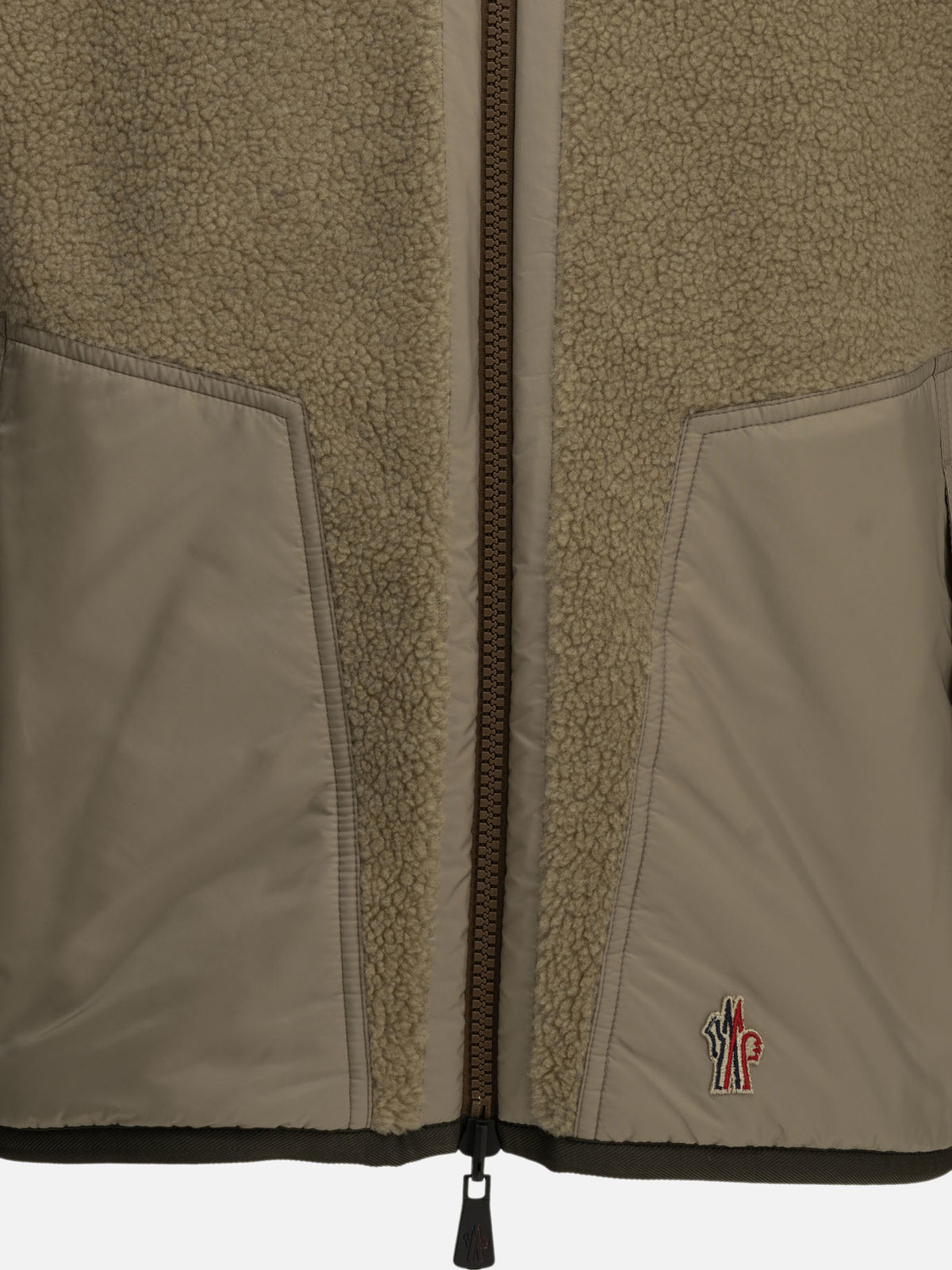 Moncler Grenoble Reversible fleece jacket Beige
