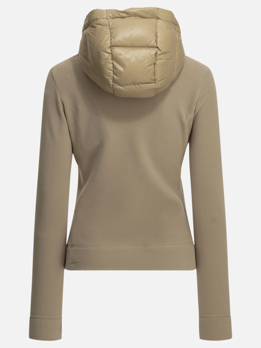 Moncler Grenoble Padded Zip-Up Sweatshirt Beige