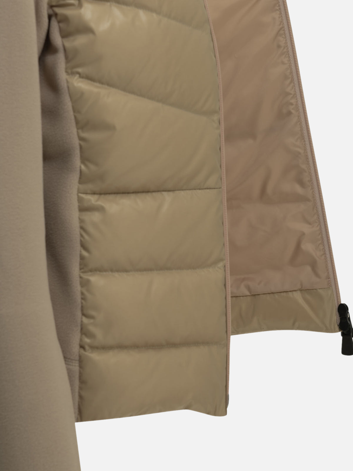 Moncler Grenoble Padded Zip-Up Sweatshirt Beige
