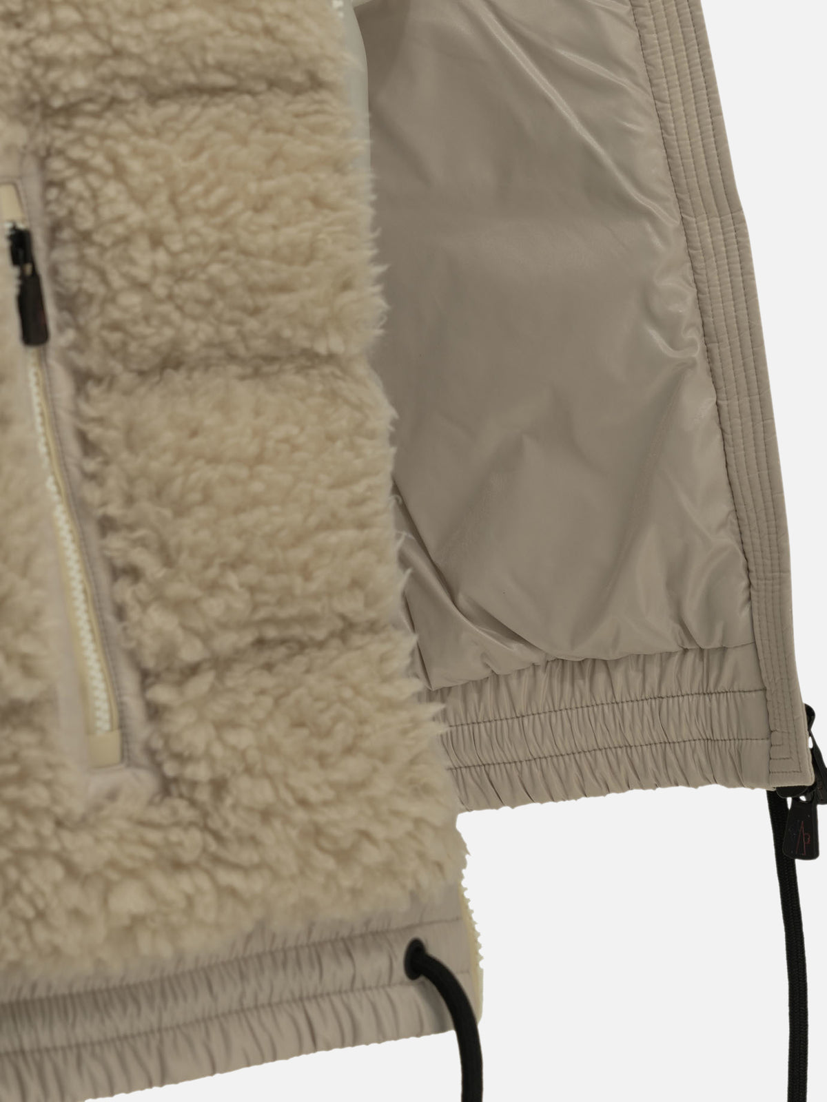 Moncler Grenoble Sleeveless teddy jacket Beige