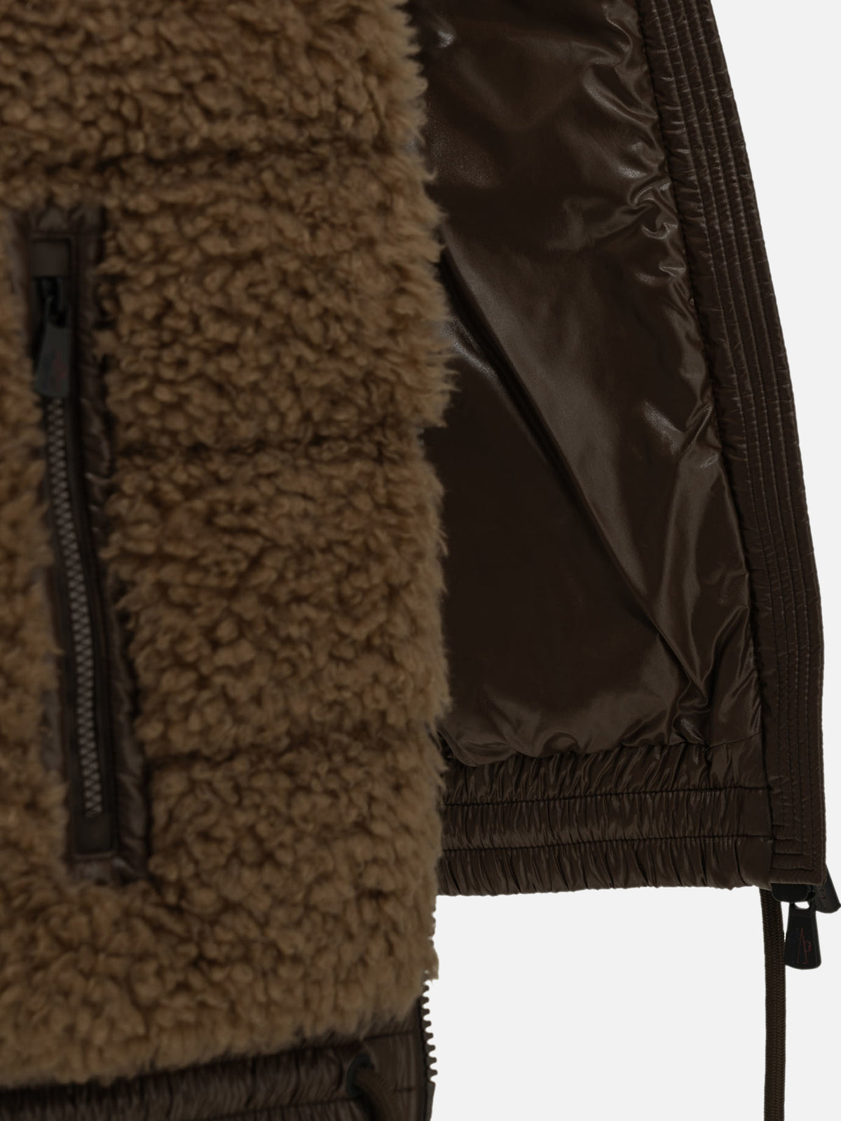 Moncler Grenoble Sleeveless teddy jacket Brown