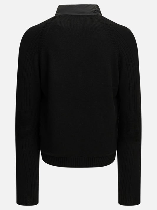 Moncler Grenoble Padded wool cardigan Black