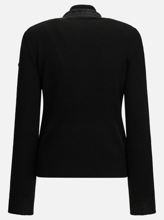 Moncler Grenoble Padded wool cardigan Black