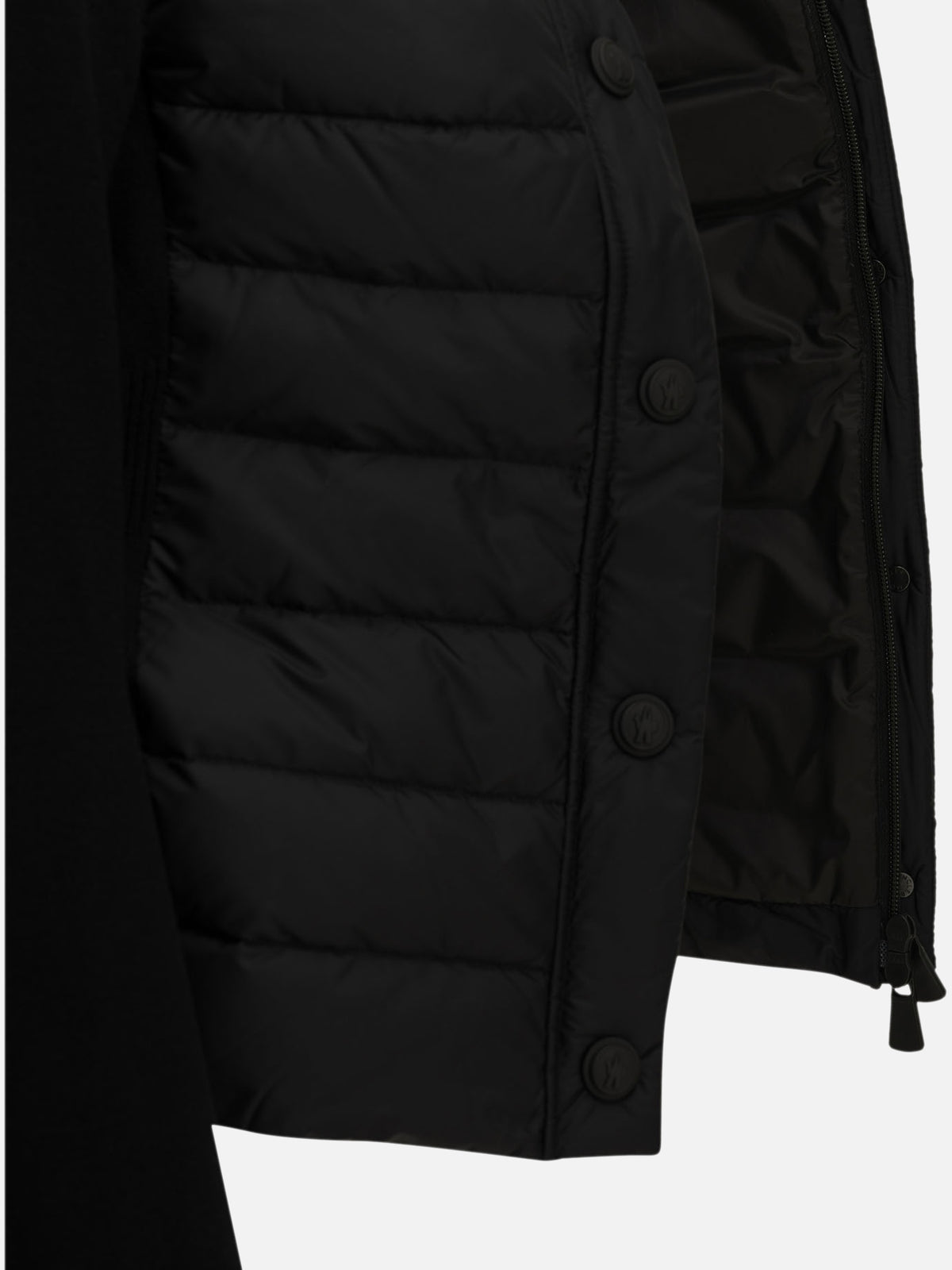 Moncler Grenoble Padded wool cardigan Black