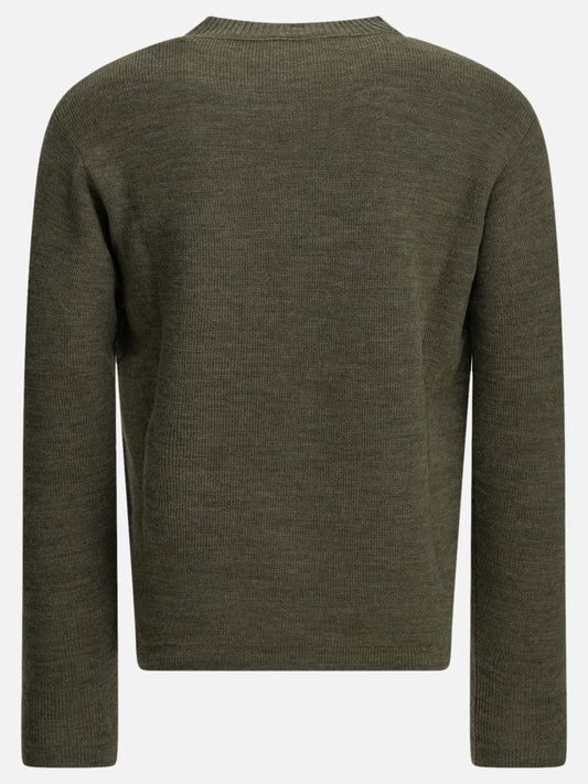 Moncler Grenoble Crew-neck sweater with logo Grey