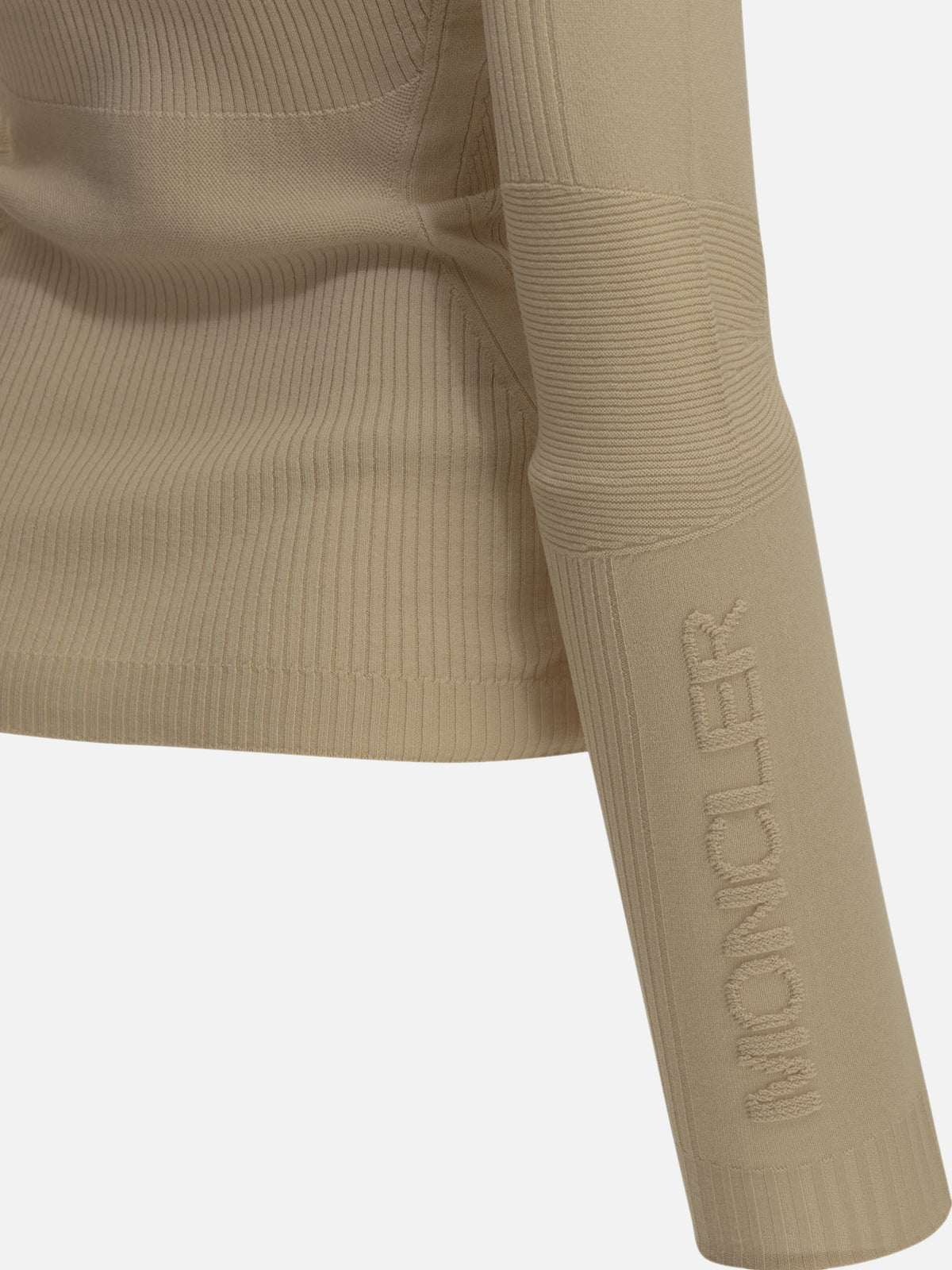 Moncler Grenoble Logo Turtleneck Sweater Beige