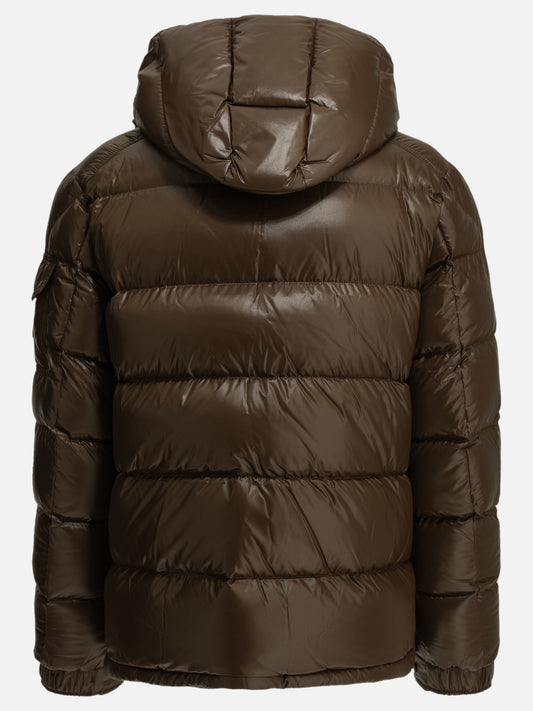 Moncler "Maya" Short Down Jacket Brown