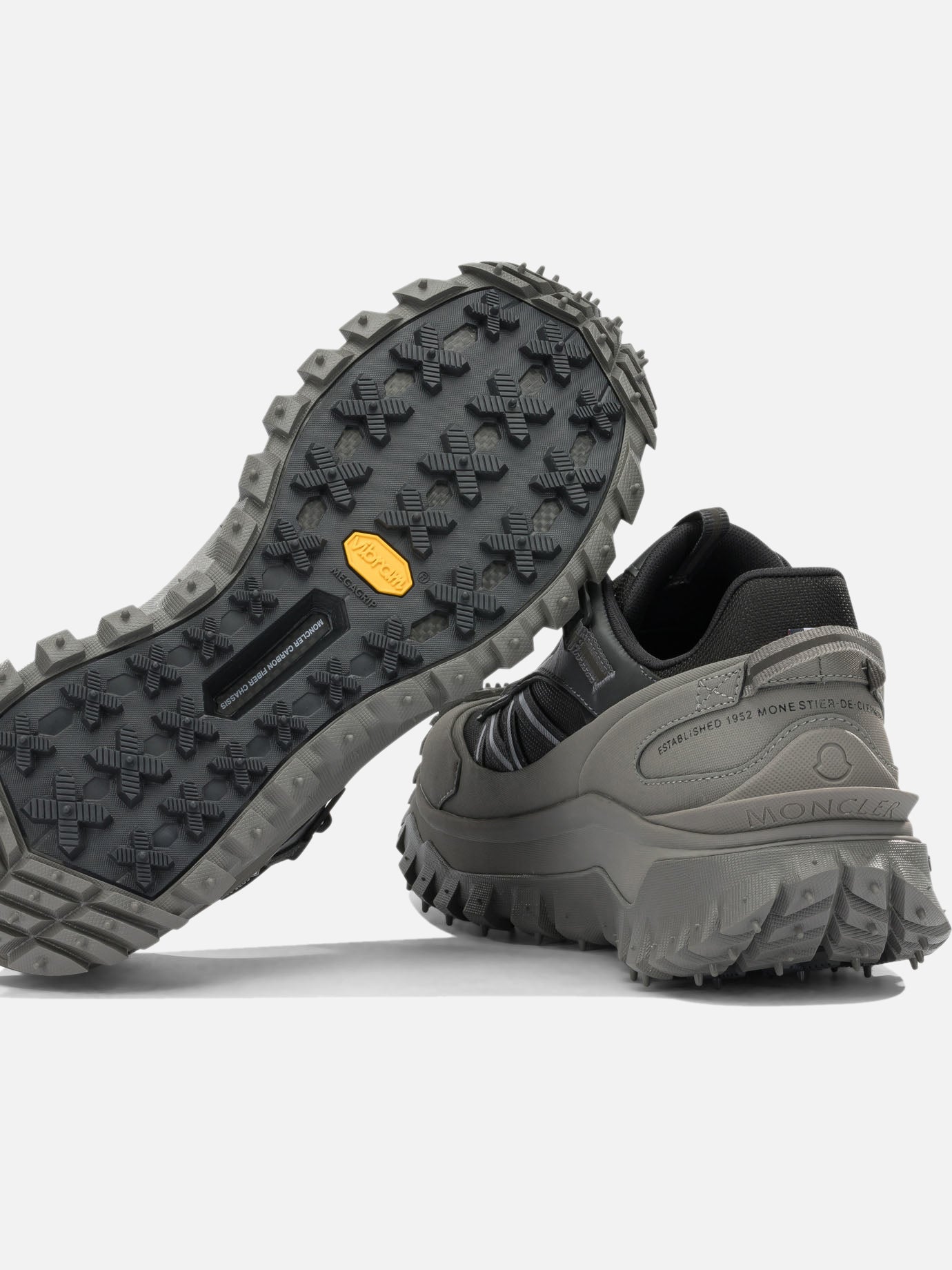 Low top sneakers 60% nylon 40% leather - 100% rubber Grey - Moncler Men | PDP | VIETTI Online Store | Zoom-Modal_5