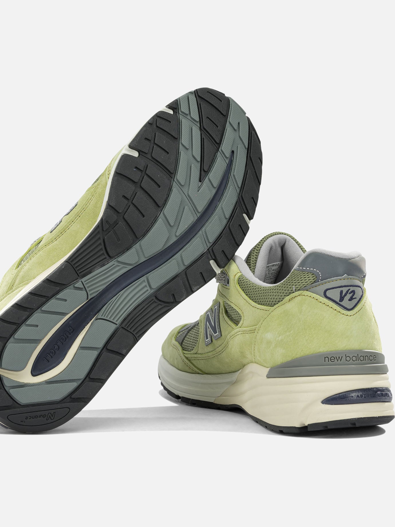 Low top sneakers 34% pig leather 33% mesh 33% synthetic - 100% rubber Green - New Balance Men | PDP | VIETTI Online Store | Zoom-Modal_5