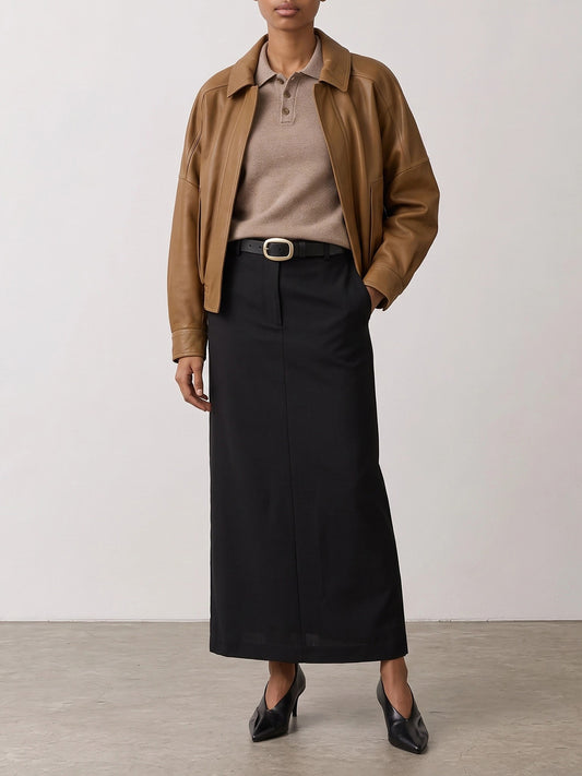 Leather jackets Solid colour Brown - Nour Hammour Women | PLP | VIETTI Online Store | 2