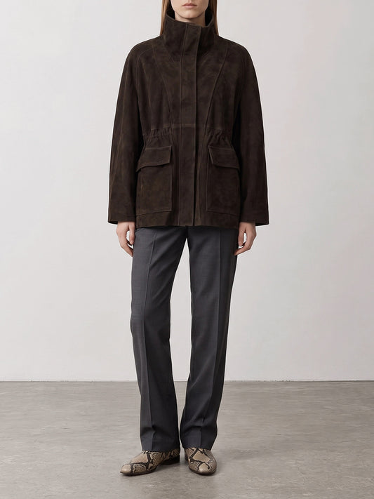 Leather jackets Solid colour Brown - Nour Hammour Women | PLP | VIETTI Online Store | 2