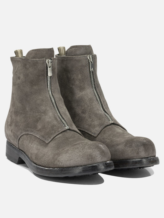 Officine Creative "Bulla DD Lug 114" Ankle Boots with Zipper Grey